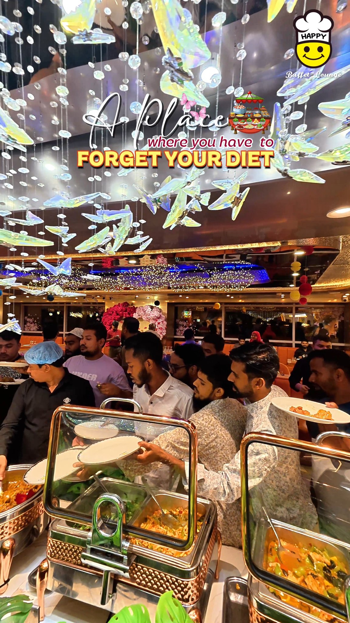 A place where you have to forget your diet! | HAPPY BUFFET LOUNGE
