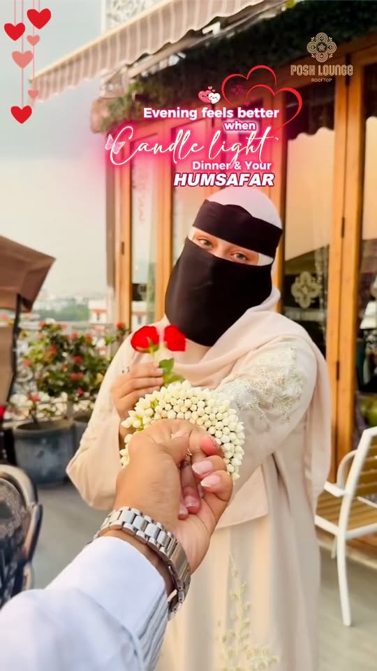 Evening Feels Better When the candle light dinner and your Humsafar 🕯️ Make your next date night truly unforgettable.